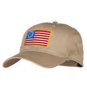 Betsy Ross Flag Embroidered Solid Cotton Twill Pro Style Cap