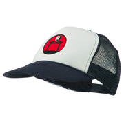 Yin Yang Embroidered Foam Mesh Cap