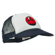 Yin Yang Embroidered Foam Mesh Cap