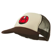 Yin Yang Embroidered Foam Mesh Cap