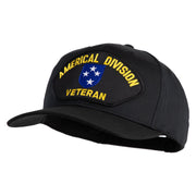 Americal Division Veteran Patched Solid Cotton Twill Pro Style Cap - Black OSFM