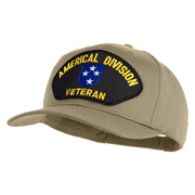 Americal Division Veteran Patched Solid Cotton Twill Pro Style Cap - Khaki OSFM