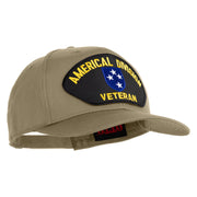 Americal Division Veteran Patched Solid Cotton Twill Pro Style Cap - Khaki OSFM