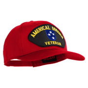 Americal Division Veteran Patched Solid Cotton Twill Pro Style Cap - Red OSFM