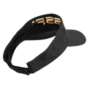 USSF Gold Letter Design Embroidered Pro Style Cotton Twill Washed Visor - Black OSFM
