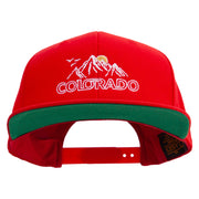 Colorado Mountains Logo Embroidered Wool Blend Prostyle Snapback - Red OSFM