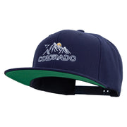 Colorado Mountains Logo Embroidered Wool Blend Prostyle Snapback - Navy OSFM