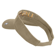 USSF Gold Letter Design Embroidered Pro Style Cotton Twill Washed Visor - Khaki OSFM