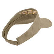 USSF Gold Letter Design Embroidered Pro Style Cotton Twill Washed Visor - Khaki OSFM