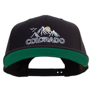 Colorado Mountains Logo Embroidered Wool Blend Prostyle Snapback - Black OSFM