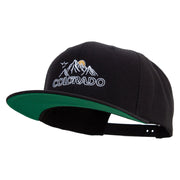 Colorado Mountains Logo Embroidered Wool Blend Prostyle Snapback - Black OSFM