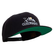 Colorado Mountains Logo Embroidered Wool Blend Prostyle Snapback - Black OSFM