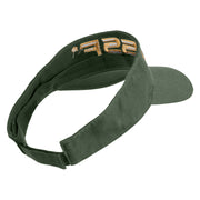 USSF Gold Letter Design Embroidered Pro Style Cotton Twill Washed Visor - Olive OSFM