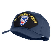 11th Airborne Division Patched Solid Cotton Twill Pro Style Cap - Navy OSFM