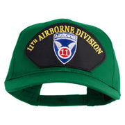 11th Airborne Division Patched Solid Cotton Twill Pro Style Cap - Kelly OSFM