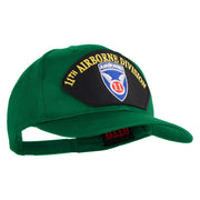11th Airborne Division Patched Solid Cotton Twill Pro Style Cap - Kelly OSFM