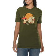 Shroomy Sunset Graphic Design Deluxe Jersey T-Shirt