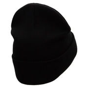 Offroad Embroidered 12 Inch Long Knitted Beanie - Black OSFM