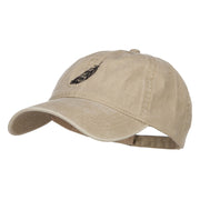 Feather Embroidered Washed Cap