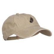 Feather Embroidered Washed Cap