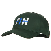 Finland FIN Flag Embroidered Solid Cotton Pro Style Cap