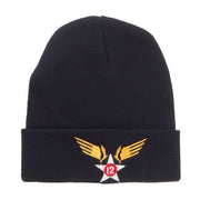 12th Air Force Badge Embroidered Cuff Beanie