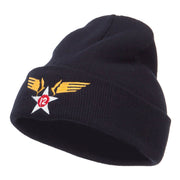 12th Air Force Badge Embroidered Cuff Beanie