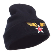 12th Air Force Badge Embroidered Cuff Beanie