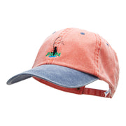 Papa Fly Fishing Embroidered Pigment Dyed Wash Caps