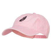 Feather Embroidered Washed Cap