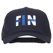 Finland FIN Flag Embroidered Solid Cotton Pro Style Cap