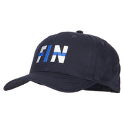 Finland FIN Flag Embroidered Solid Cotton Pro Style Cap