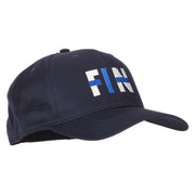 Finland FIN Flag Embroidered Solid Cotton Pro Style Cap