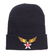 12th Air Force Badge Embroidered Cuff Beanie