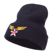 12th Air Force Badge Embroidered Cuff Beanie