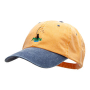 Papa Fly Fishing Embroidered Pigment Dyed Wash Caps