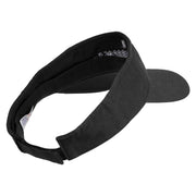 US Space Force Grey Letter Design Embroidered Pro Style Cotton Twill Washed Visor - Black OSFM