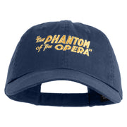 The Phantom of the Opera 1925 Title Embroidered Low Profile Dyed Cotton Twill Cap - Navy OSFM