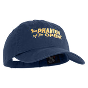 The Phantom of the Opera 1925 Title Embroidered Low Profile Dyed Cotton Twill Cap - Navy OSFM
