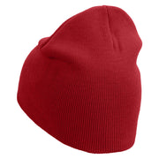 Ouch Embroidered 8 inch Acrylic Short Beanie - Red OSFM