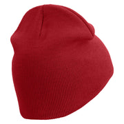 Ouch Embroidered 8 inch Acrylic Short Beanie - Red OSFM