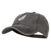 Feather Embroidered Washed Cap