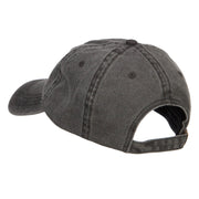 Feather Embroidered Washed Cap