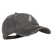 Feather Embroidered Washed Cap