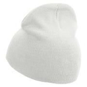 Aqua Ship and Bottle Embroidered 12 inch Acrylic Cuffed Long Beanie - White OSFM