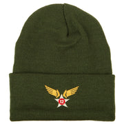 12th Air Force Badge Embroidered Cuff Beanie