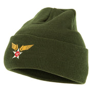 12th Air Force Badge Embroidered Cuff Beanie