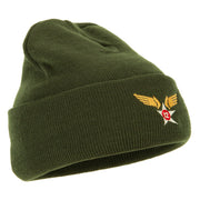 12th Air Force Badge Embroidered Cuff Beanie