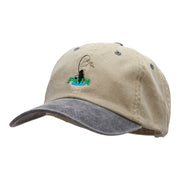 Papa Fly Fishing Embroidered Pigment Dyed Wash Caps