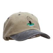 Papa Fly Fishing Embroidered Pigment Dyed Wash Caps